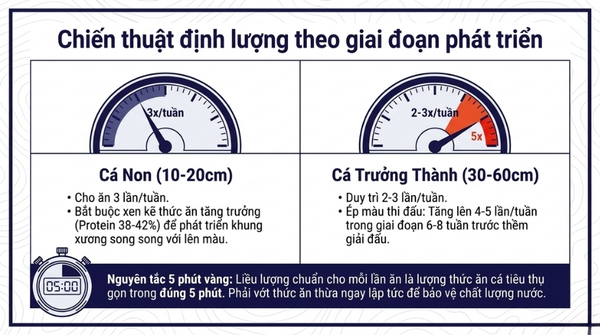 Tần suất và liều lượng theo từng giai đoạn phát triển
