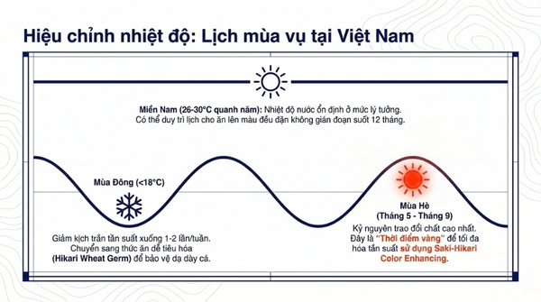 Lịch cho ăn theo mùa đặc thù tại Việt Nam