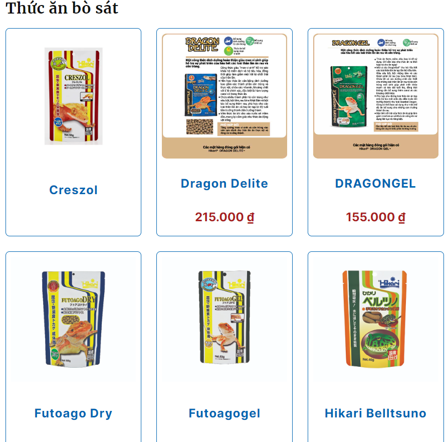Tổng hợp sản phẩm Thức ăn bò sát Hikari bán chạy nhất 2024