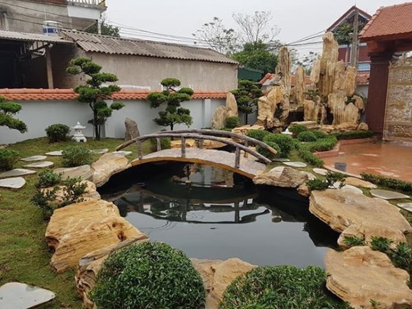 Mẫu hồ cá Koi đơn giản theo phong thủy