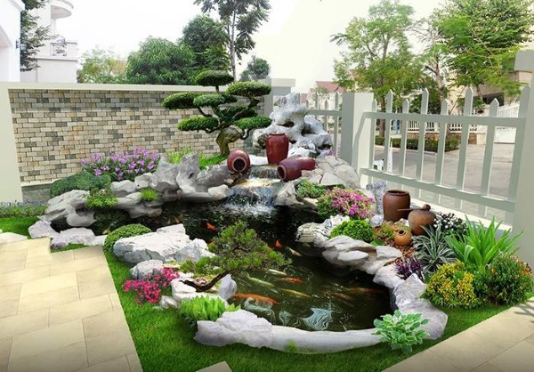 5 bước làm hồ cá Koi mini góc sân giúp tiết kiệm chi phí 5 bước làm hồ cá Koi mini góc sân giúp tiết kiệm chi phí