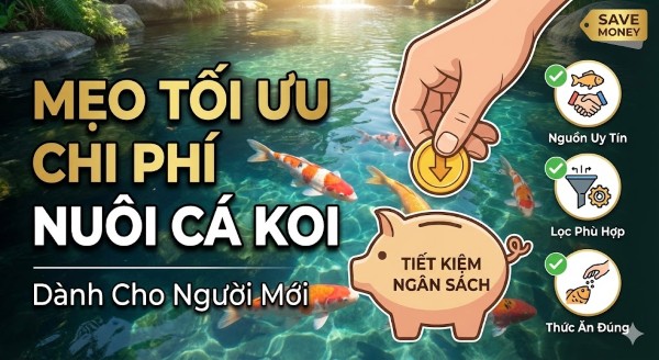Chi phí nuôi cá Koi bao nhiêu? Bảng kê chi tiết cho người mới 10 Một số mẹo giúp tối ưu chi phí nuôi cá Koi hiệu quả cho người mới