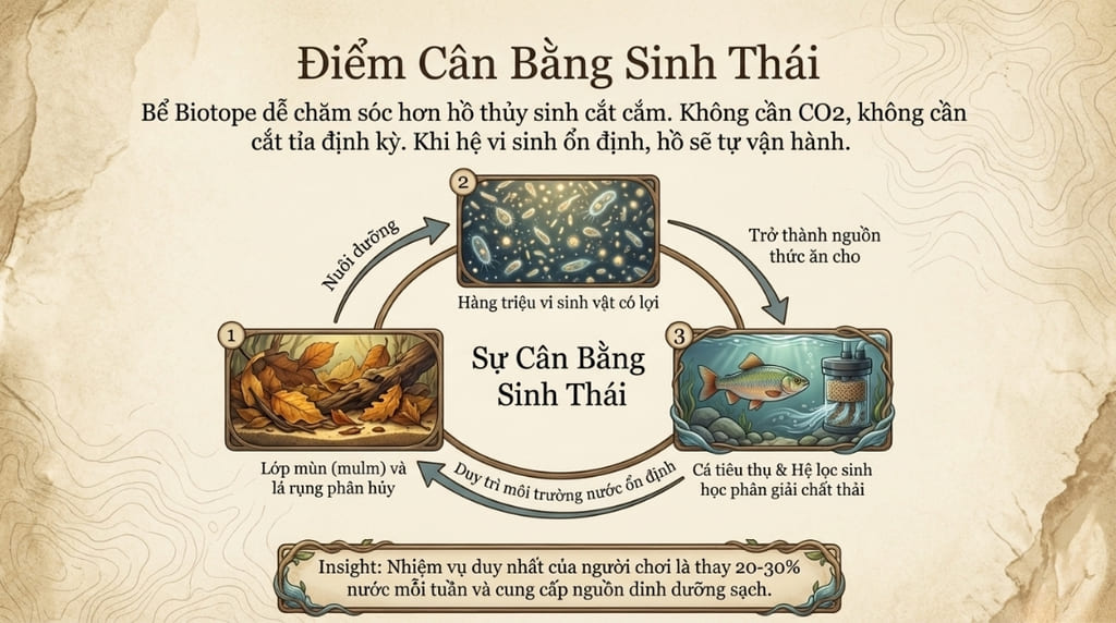 Chế độ dinh dưỡng chuẩn sinh học cho cá trong bể cá Biotop