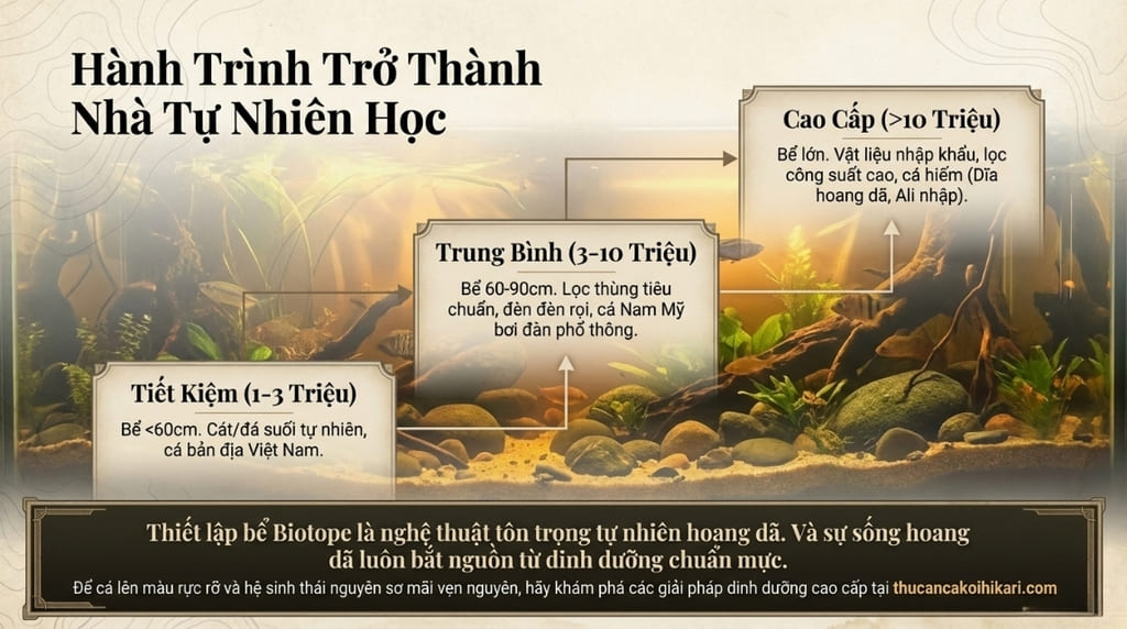 Chi phí setup một bể Biotope khoảng bao nhiêu?