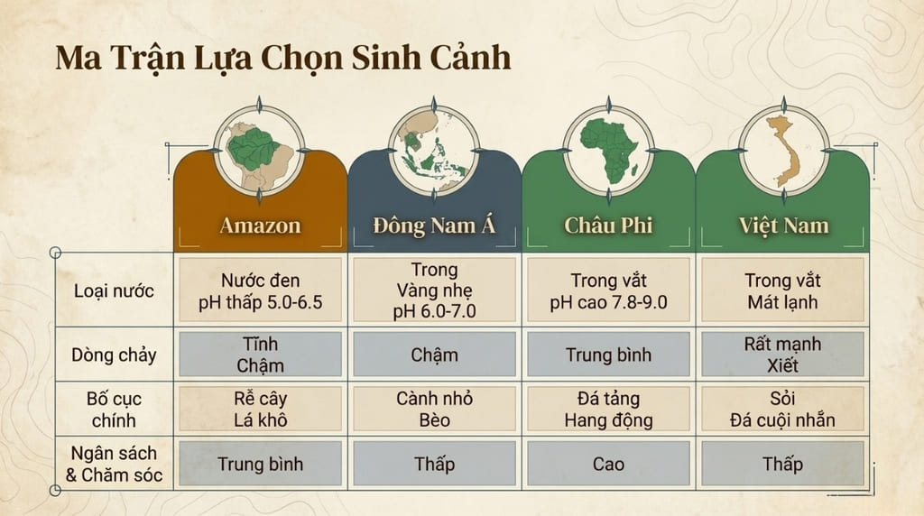 Các phong cách Biotope phổ biến nhất hiện nay