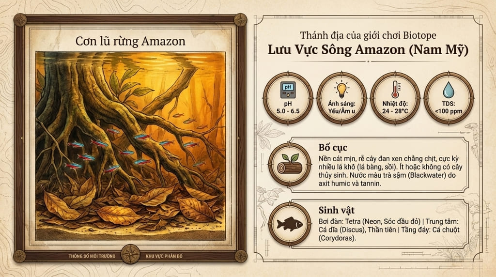 Biotope Lưu vực sông Amazon (Nam Mỹ)