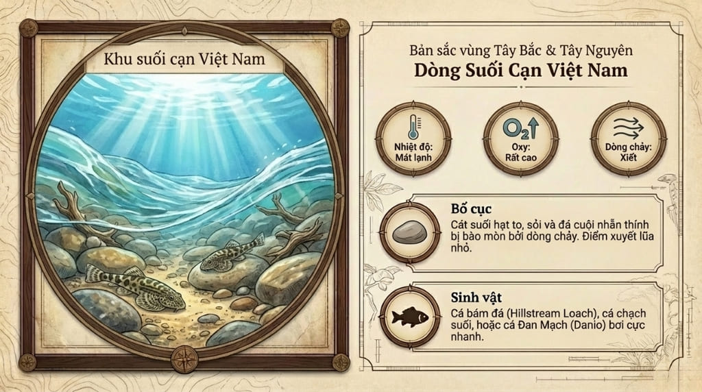 Biotope Sông suối Việt Nam (Dòng cá bản địa)