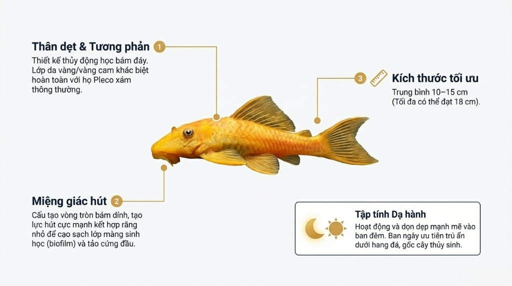 Đặc điểm hình thái và tập tính của cá nô lệ vàng