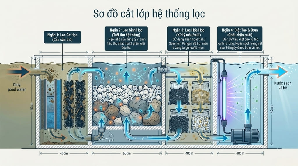 Tối ưu hệ thống lọc và bổ sung vi sinh có lợi