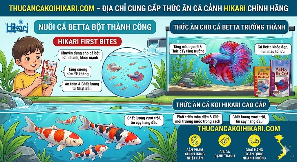 Thucancakoihikari.com – Địa chỉ cung cấp thức ăn cá cảnh Hikari chính hãng