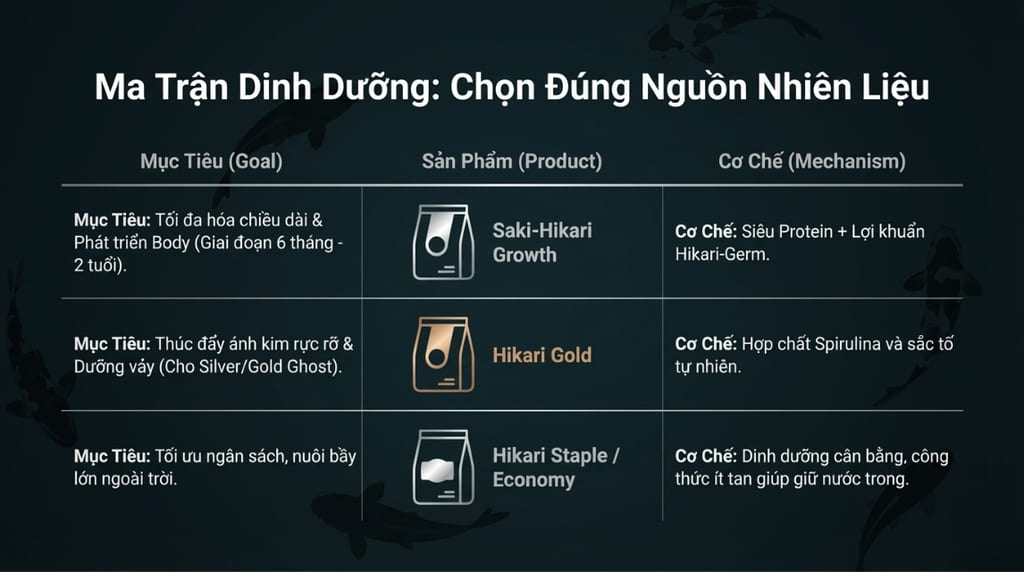 Các dòng thức ăn Hikari phù hợp nhất cho Ghost Koi