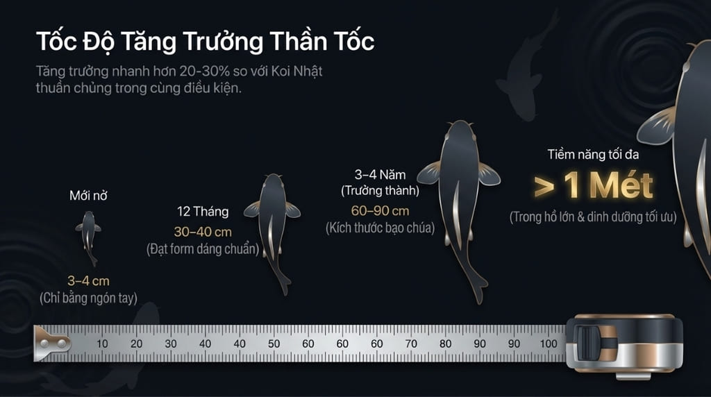 Kích thước và tốc độ tăng trưởng thần tốc