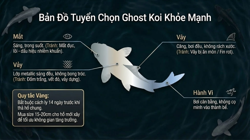 Những lưu ý quan trọng khi mua ghost koi (cá Koi Ma)