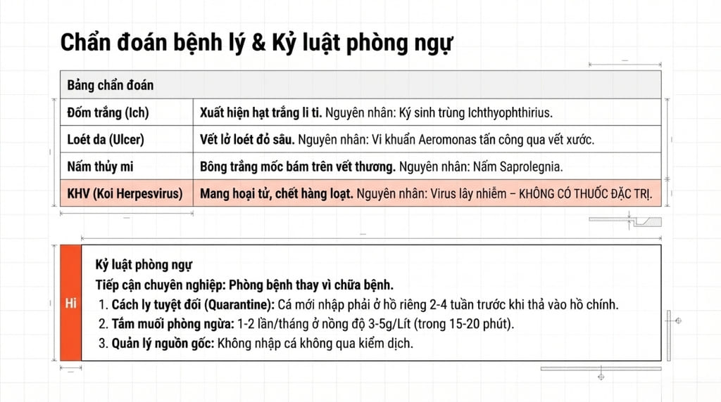 Tổng hợp các bệnh thường gặp ở cá Koi