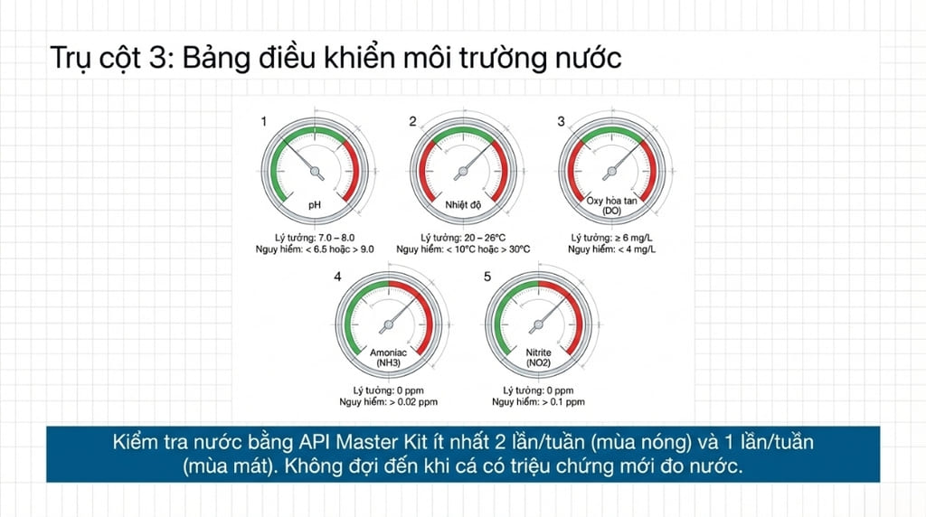 Quản lý môi trường nước hồ Koi đạt chuẩn