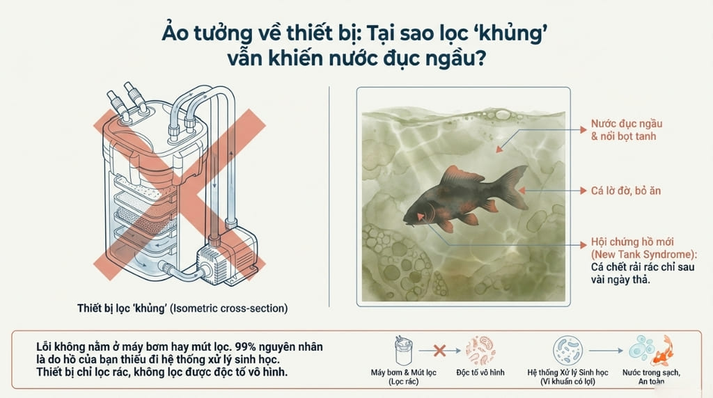 Vi sinh hồ cá là gì? Tại sao cần tạo vi sinh cho hồ cá? Vi sinh hồ cá là gì? Tại sao cần tạo vi sinh cho hồ cá?