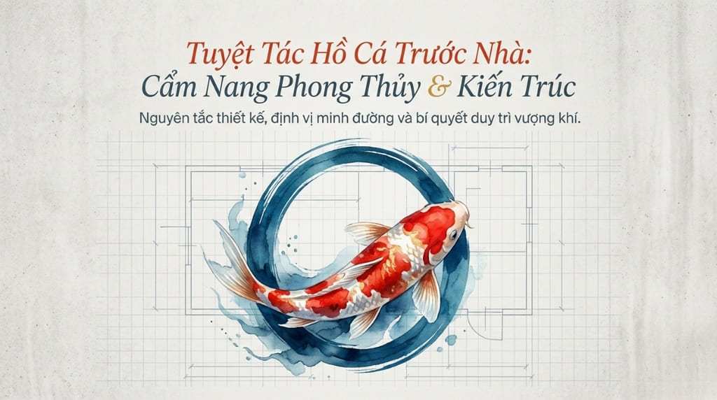 Xây hồ cá trước nhà: Lưu ý phong thủy để rước tài lộc