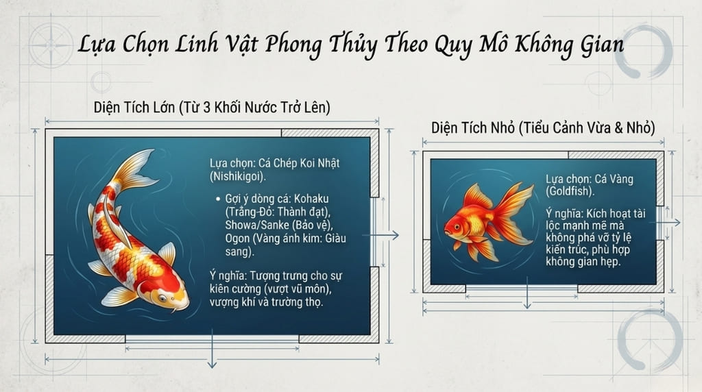 Chọn giống cá phong thủy phù hợp