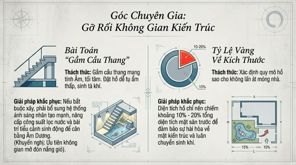 Xây hồ cá trước nhà diện tích bao nhiêu là đủ?