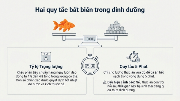 Cá Koi ăn bao nhiêu một ngày là đủ?
