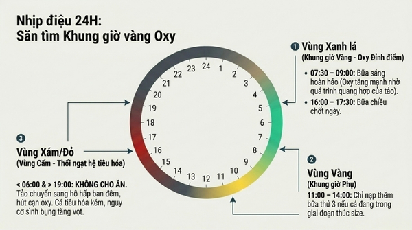 Bảng tổng hợp khung giờ và nồng độ oxy